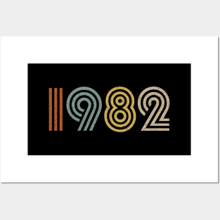 1982 Birth Year Retro Style Posters and Art